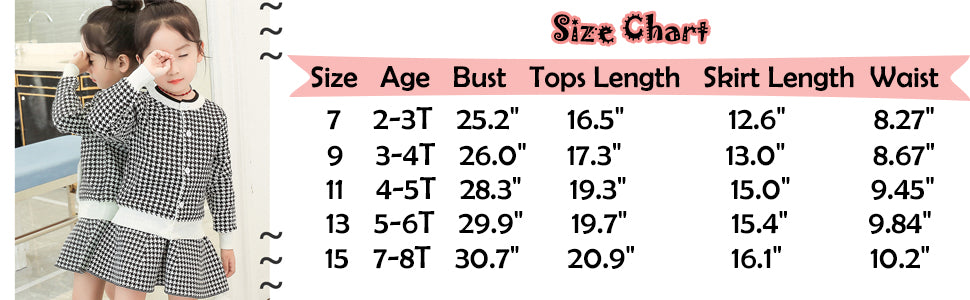 Girls Plaid Knitted Sweater Dress Set - Autumn Winter Toddler Kids Coat, Tops & Skirt Outfit