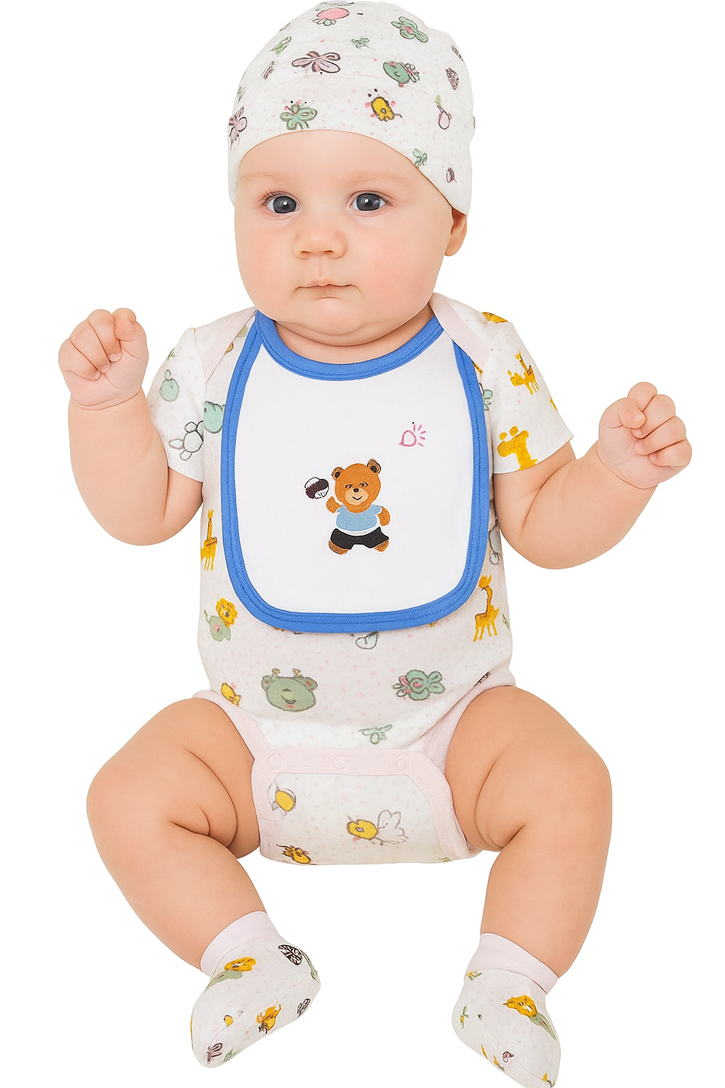 6 Pc Layette Baby Clothes Set