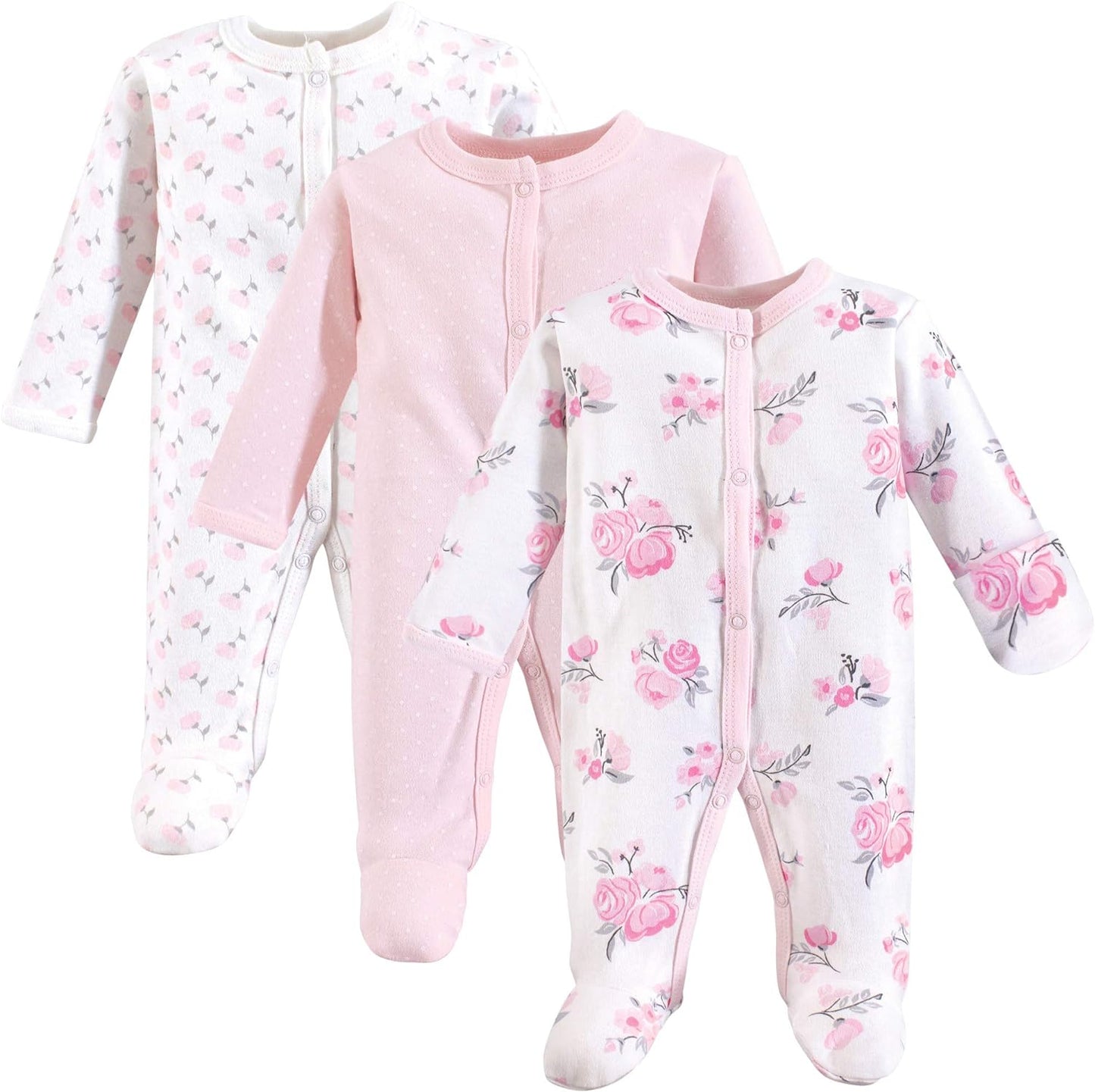 Baby Girls' Cotton Preemie Sleep and Play Bodysuit – Soft & Comfortable One-Piece Pajama for Preemies