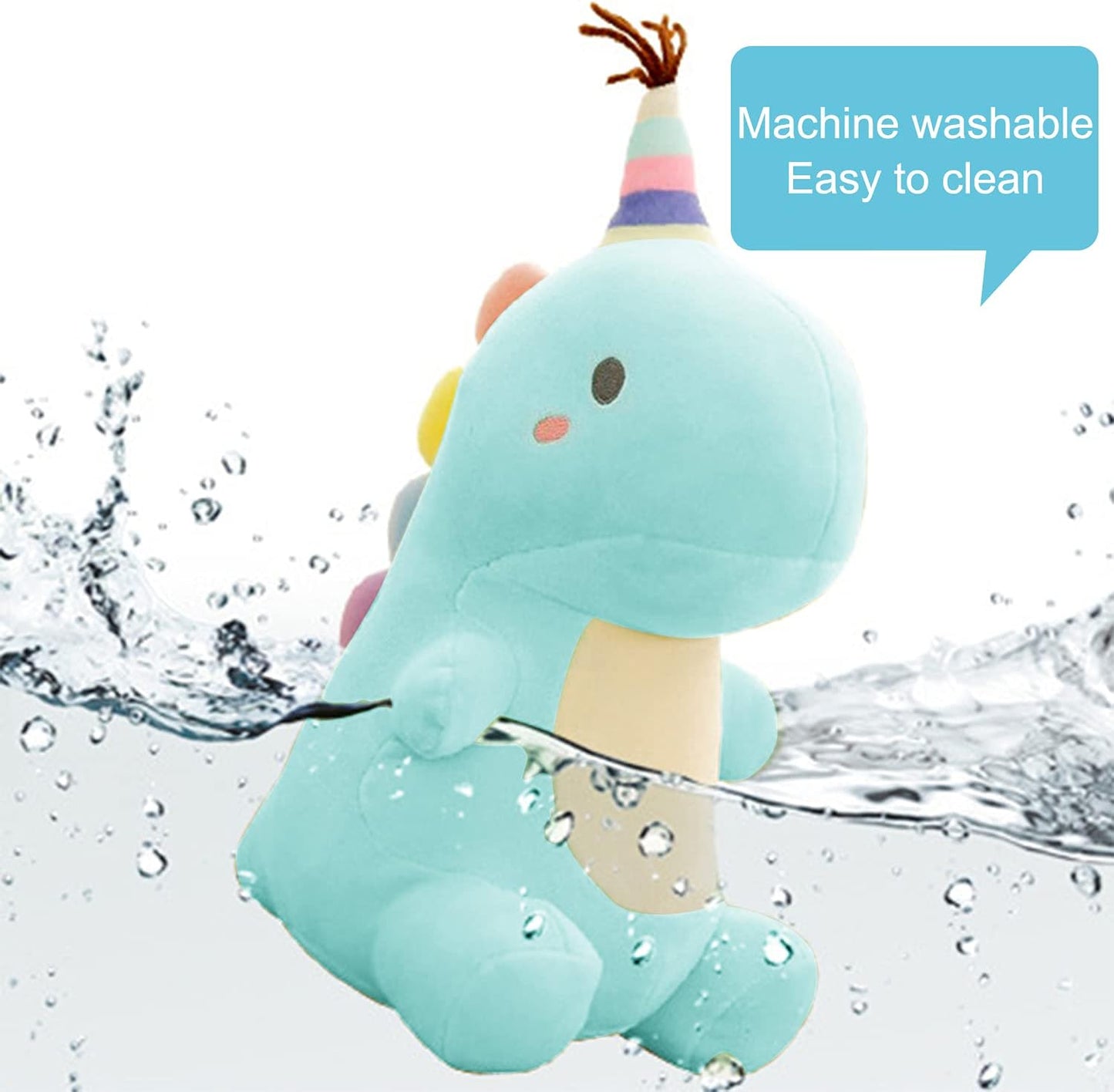 Stuffed Animal Plush Toys, Cute Dinosaur Toy, Soft Dino Plushies for Kids Plush Doll Gifts for Boys Girls (Blue, 13.8 Inch)