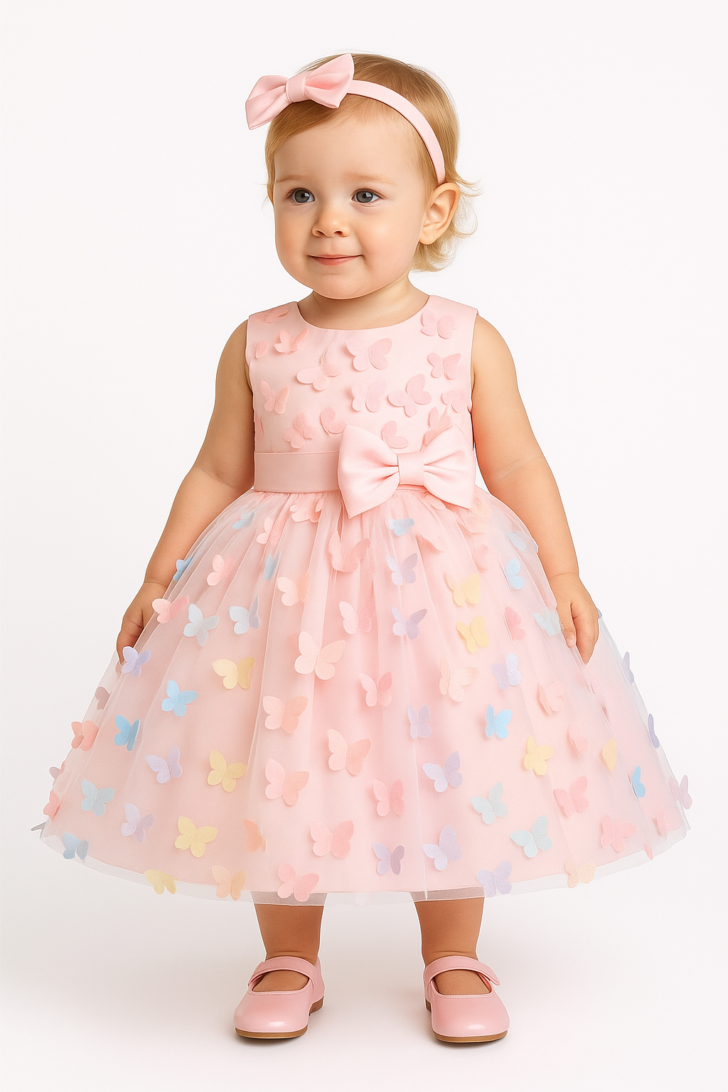 Pink Flower Toddler Girl Princess Dress – Birthday Party Ball Gown for Girls