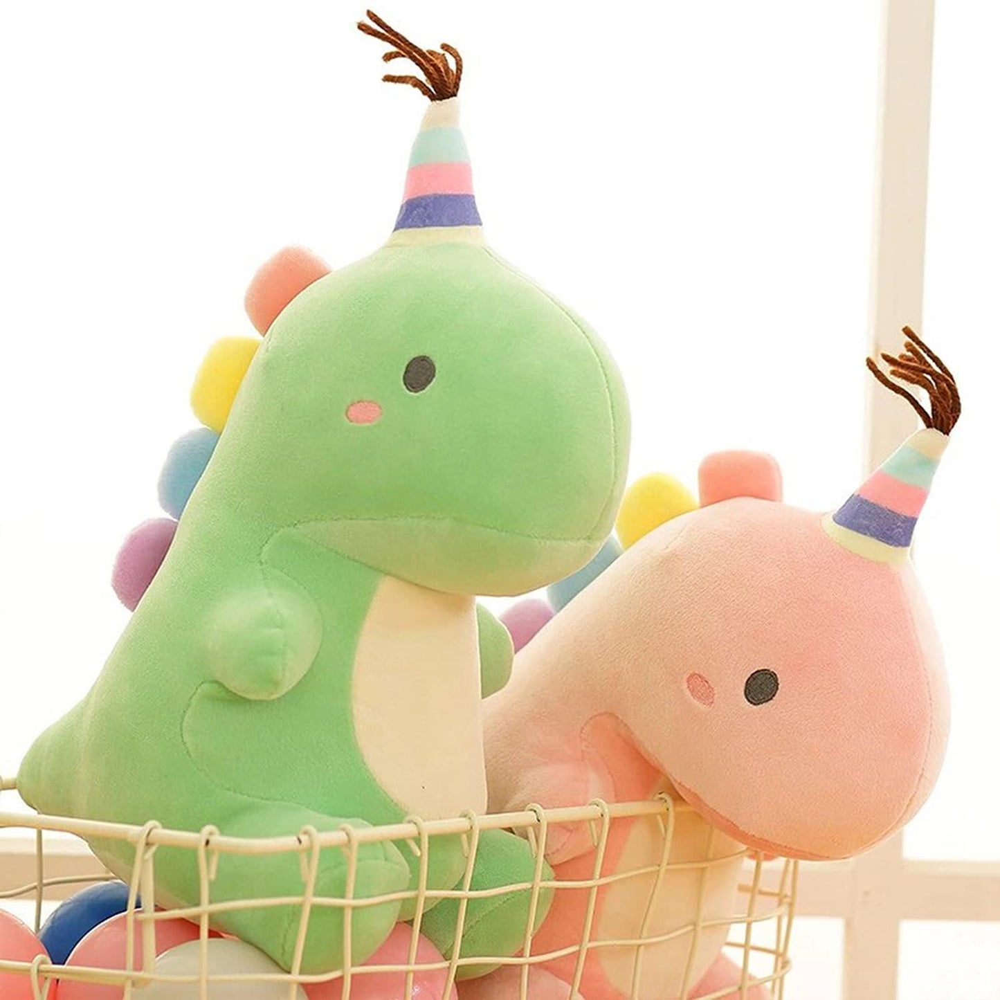 Stuffed Animal Plush Toys, Cute Dinosaur Toy, Soft Dino Plushies for Kids Plush Doll Gifts for Boys Girls (Blue, 13.8 Inch)
