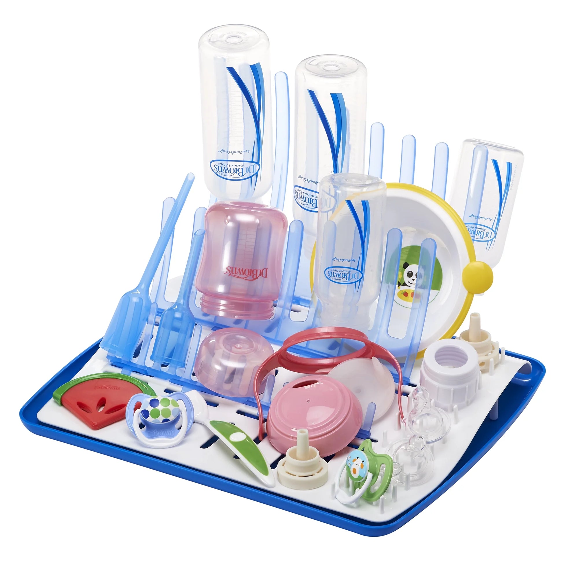 Folding Baby Bottle Drying Rack for Easy Storage, Dry Baby Essentials, BPA Free, Blue