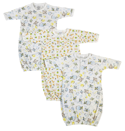 Unisex Newborn Baby 3 Piece Gown Set NC_0823