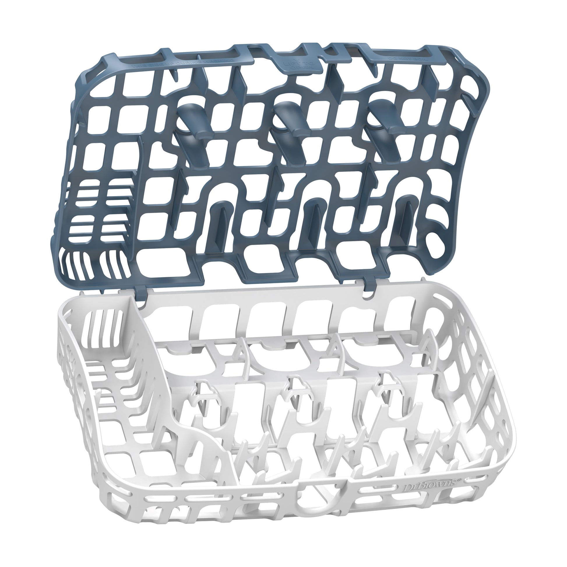 Dishwasher Basket for Small Baby Bottle Parts, Pacifiers & Accessories, Blue, BPA Free