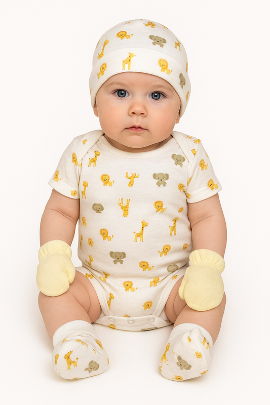 Unisex Newborn Baby 4 Pc Layette Sets